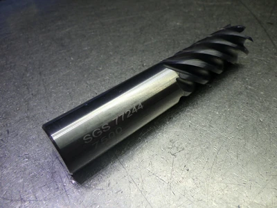 Kyocera / SGS 3/4" 7 Flute Carbide SQ Endmill 3/4" Shank 77244 (LOC2397)