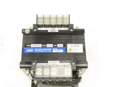 Toyogiken Step-Down Transformer 1.5kVA Pri 200-210-220V Sec 100-105-110V 1PH