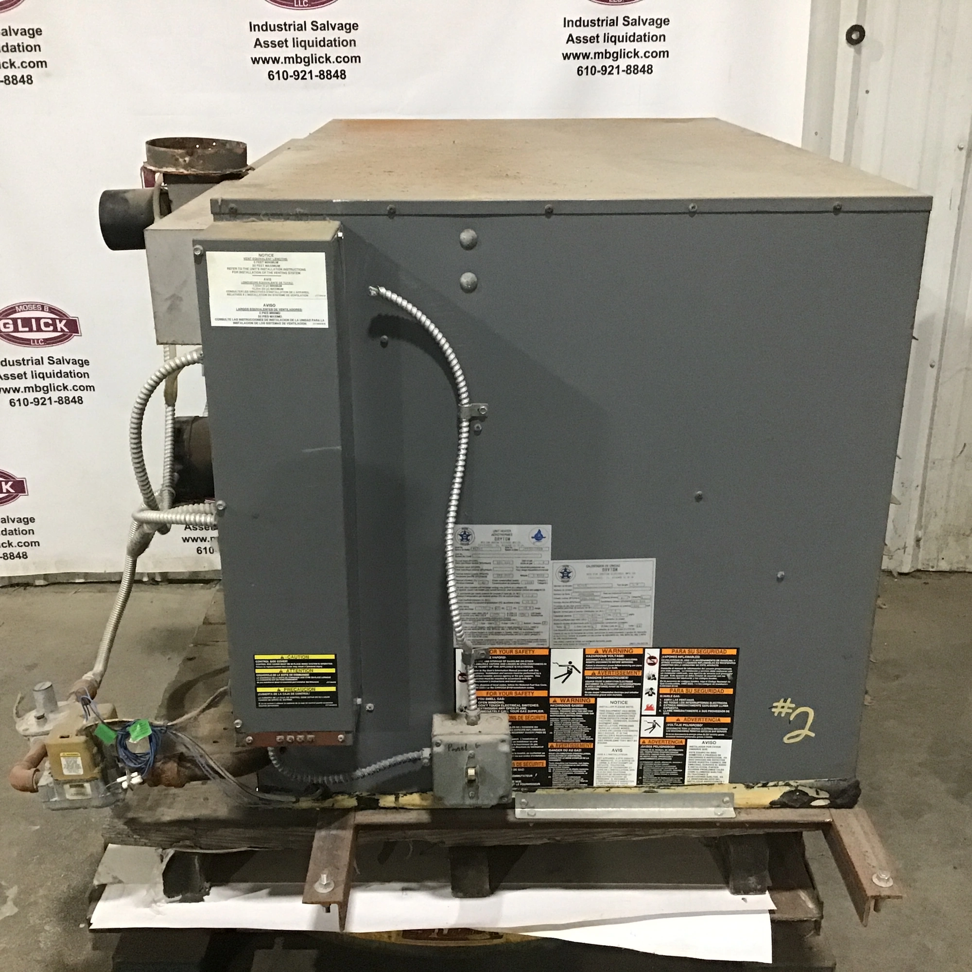 Dayton 4LX65 Unit Heater – Gray 350K BTU 120V 60Hz 1Ph 12.5A