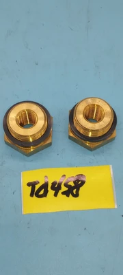 1 LOT OF 2 SAE O-Ring BRASS  male to female pipe thread adapters