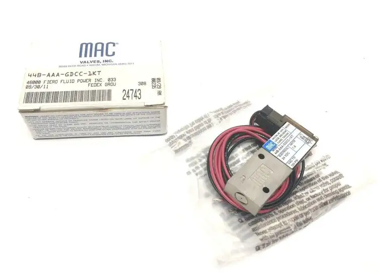 New | in-Stock MAC Valves 44B-AAA-GDCC-1KT Solenoid Valves Michigan US | Maverick Industrial Sales #1401245