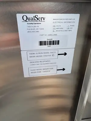 QualServe WMSC24MS Stainless Steel Portable Sink Hot Water ***NEW Scratch & Dent