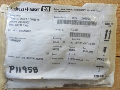 16" - 150# Endress Hauser Promag W Magnetic Flowtube with Integrated Electronic Display ; Unused Condition!