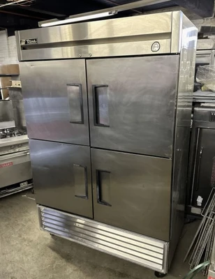 174-0019 True T-49F-4 54" 4 Door Self Contained Reach In Freezer