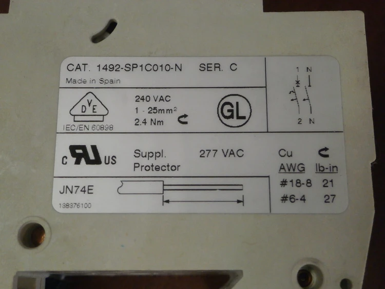 Used Allen-Bradley 1492SP1C010-N Relays & Switches Arizona US | ASSET CONVERSION SPECIALISTS, INC. #307740
