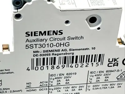 New | in-Stock Siemens 5ST3010-0HG Circuit Breakers Michigan US | Maverick Industrial Sales #1470284