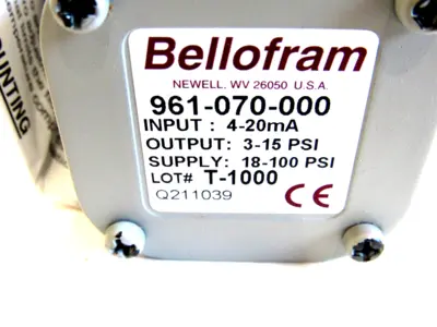 NEW MARSH/BELLOFRAM 961-070-000 PRESSURE TRANSDUCER 961070000