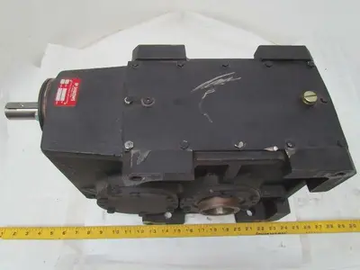 302:1 Ratio 5.8RPM Large Combo Worm Spur Gear Box Speed Reducer Iron Case 132lb