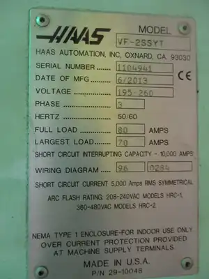 2013 HAAS VF-2SSYT Machining Centers, Vertical | Machnet (13)