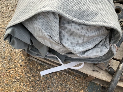 Gray pu camper cover comes with bag for storage