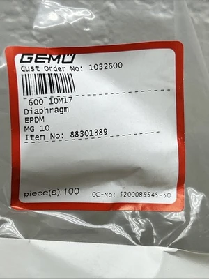 NEW Gemu 600 10M17 88301389