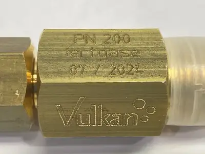 USED VULKAN INERT GAS FITTING CGA-580
