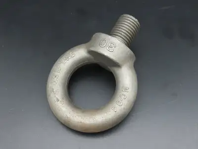 SWL 1.5T M30 x 3.5 Metric Shoulder Eye Bolt 45mm Shank NC-04  Lot of 3