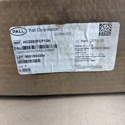 New | in-Stock PALL HC2252FCP10H Cartridge Filters Indiana US | J&J Industrial Supply #1269322
