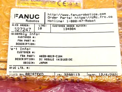 A03B-0819-C104 | Fanuc  Input Module AID16D - New
