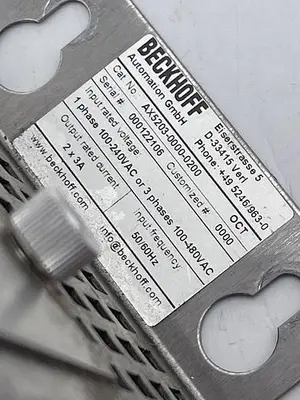 Used BECKHOFF BECKHOFF AX5203-0000-0200 Misc Electrical & Power Parts | ND Industrial Surplus #1213520