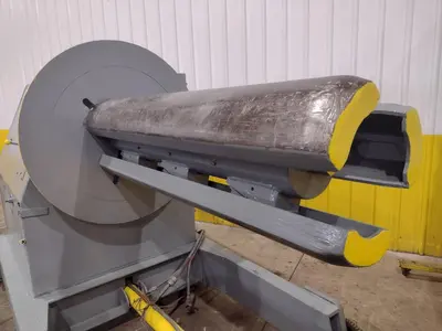 20,000 LBS X 60" AMERICAN MODEL #1000 MOTORIZED COIL REEL UNCOILER: YOBRO #24792