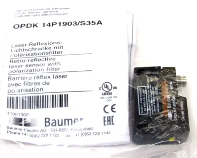 NEW BAUMER OPDK14P1903/S35A PHOTOELECTRIC SENSOR