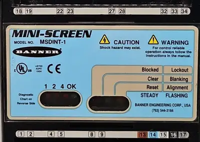 USED Banner Engineering banner MSDINT-1