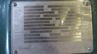Fisher type 8510 size 24" - Butterfly Valve