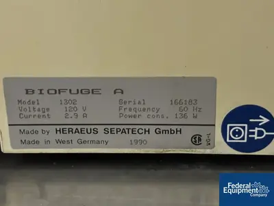 USED Heraeus Heraeus Centrifuge