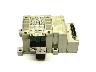 VV5QC11-03N3FD0-S | SMC  Manifold Base w/ Solenoids - Used
