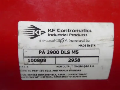 KF Contromatics PA 2900 DLS M5 Pneumatic Valve Actuator with Positioner Used