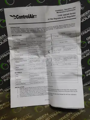 ControlAir Inc. 330-BCB-2-G Pressure Regulator 0-120 PSIG 429-842-247 New