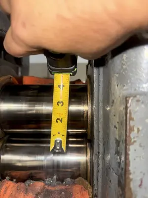6" WIDE X 4" DIAMETER 2-HI STANDARD AMERICAN POWERED ROLLING MILL. STOCK # 0885925