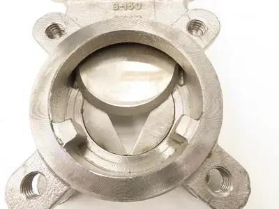 FNW 65BM 3" Stainless Knife Gate Valve V-Port Rising Stem Metal Seat