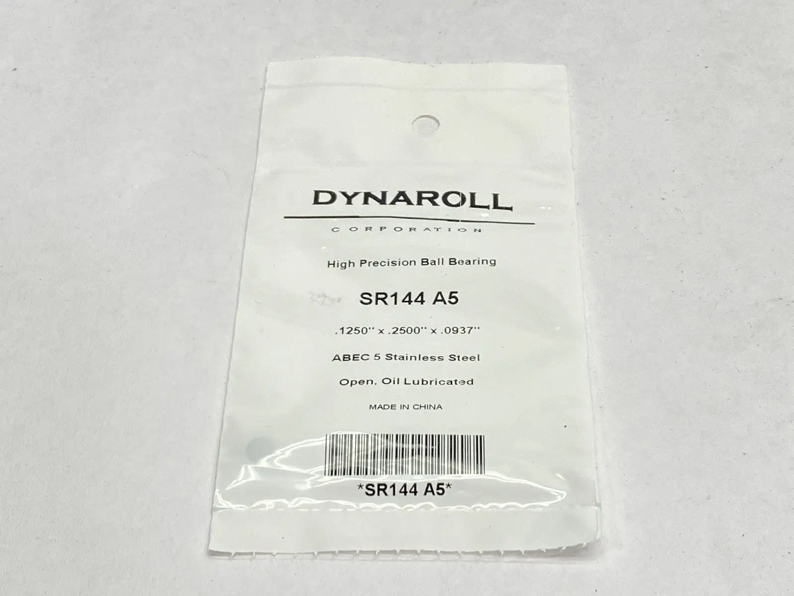 NEW DYNAROLL ABEC 5 HIGH PRECISION BALL BEARING 0.1250" X 0.2500" X 0.0937"