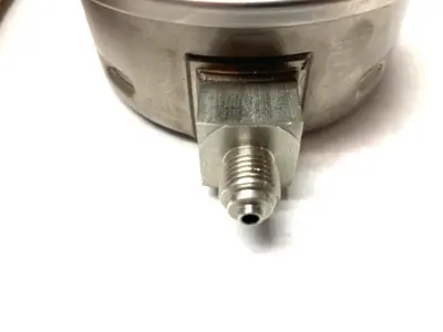 USED WIKA PRESSURE GAUGE: 4" DIAL, 0 TO 16 PSI, 1/4" THREAD, BSPP, BTM MOUN