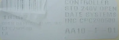 NEW OPEN DATE CPC290500 CONTROL CARD