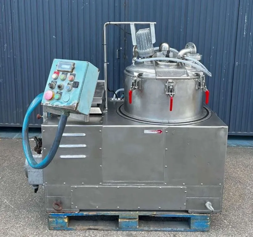Rousselet Robatel RC-50 VxR ATEX perforate basket centrifuge, 316L SS.