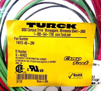 NEW TURCK FKFD 45-2M RECEPTACLE U-42422 FKFD452M