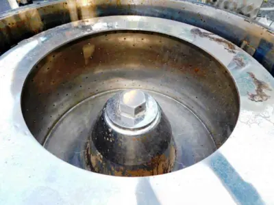 Sanborn 30 x 16 sanitary perforate basket centrifuge, 316L SS.