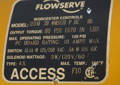 NEW FLOWSERVE 25M 39 WMS120 P BC R6 VALVE ASSEMBLY 25M39WMS120PBCR6
