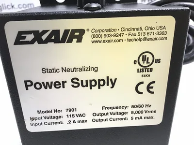 Exair 7901 Power Supply Static Neutralizing Input Voltage 1115VAC 50/60Hz