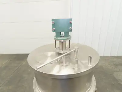 Myers Mixers Stainless Steel Tank Mixer 55 Gallon 6" Agitator Cooling Jacket