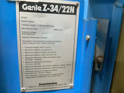 Used GENIE Z34/22N Manlifts Ohio US | HGR 24 #1305140