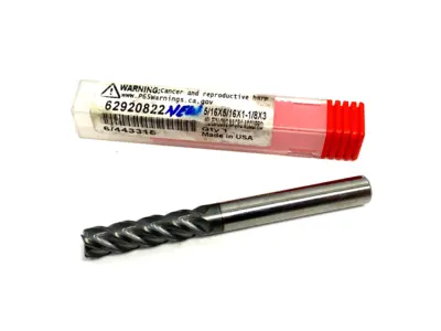 USED ACCUPRO SQUARE END MILL: 5/16" DIA, 1-1/8" LOC, 4 FLUTE, SOLID CARBIDE