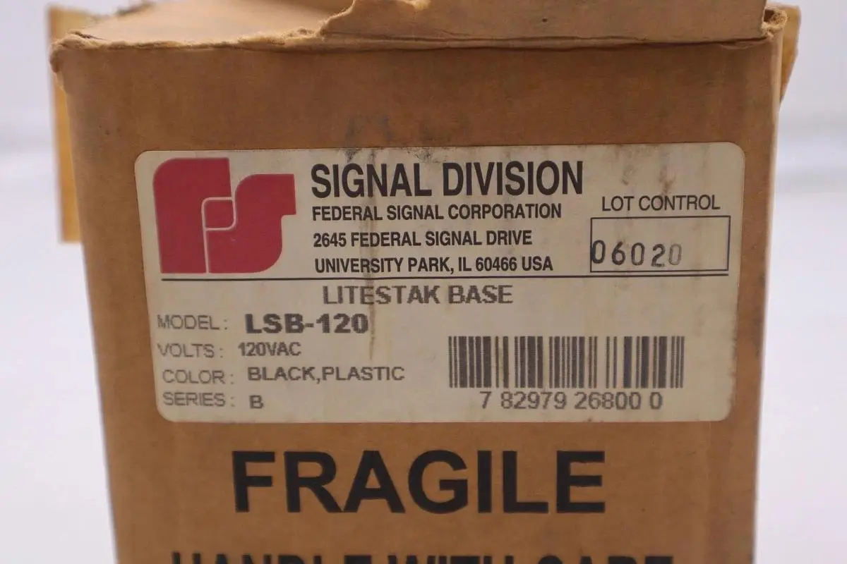 FIDERAL SIGNAL DIVISION LSB-120 LITESTAK BASE 120VAC STOCK #3149