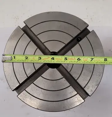 4 JAW LATHE CHUCK, 7-3/4" DIAMETER, 1-1/4" THROUGH HOLE