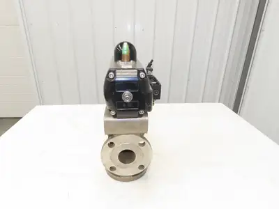 Flowserve B100D Pneumatic Actuator w/Positioner 3 way 2" Idurco Plug Valve