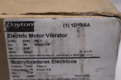 NEW DAYTON 1DYN5A Electric Motor Vibrator 115 VAC 3600 RPM Single Phase  #H270