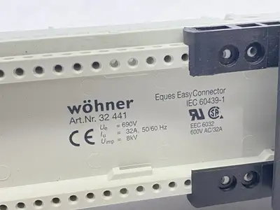 Used Wohner EQUES 60Classic Busbar Adapter 32A Electrical Fittings Michigan US | Maverick Industrial Sales #1401291