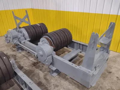 120 TON (240,000 LBS) RANSOME PANDJIRIS POWERED TANK TURNING ROLLS, POWER & IDLER: STOCK #23143