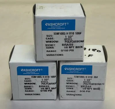 New | in-Stock ASHCROFT 15W1005H01B20 Universal Pressure Meters Ohio US | Surplus Asset Holdings #1240513