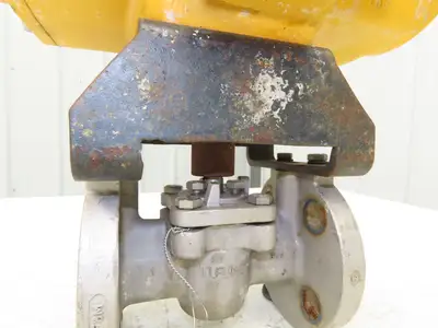 Tufline 0367 1" Flanged 300 Stainless Plug Valve Pneumatic Actuator & Positioner