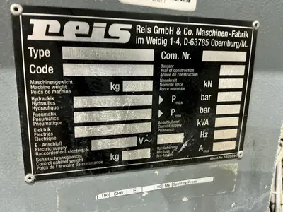 REIS TUS 160 Fabricating/Presses, Tryout & Spotting Press | Machinery Central (24)